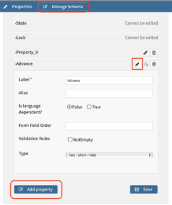 Adding metadata properties to an item