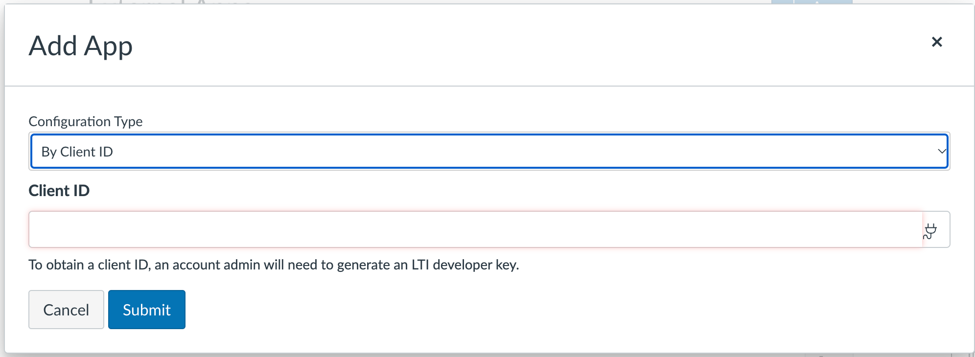 Client ID LTI developer key